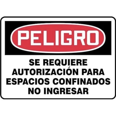 Accuform OSHA DANGER SAFETY SIGN CONFINED SHMCSP026XP SHMCSP026XP